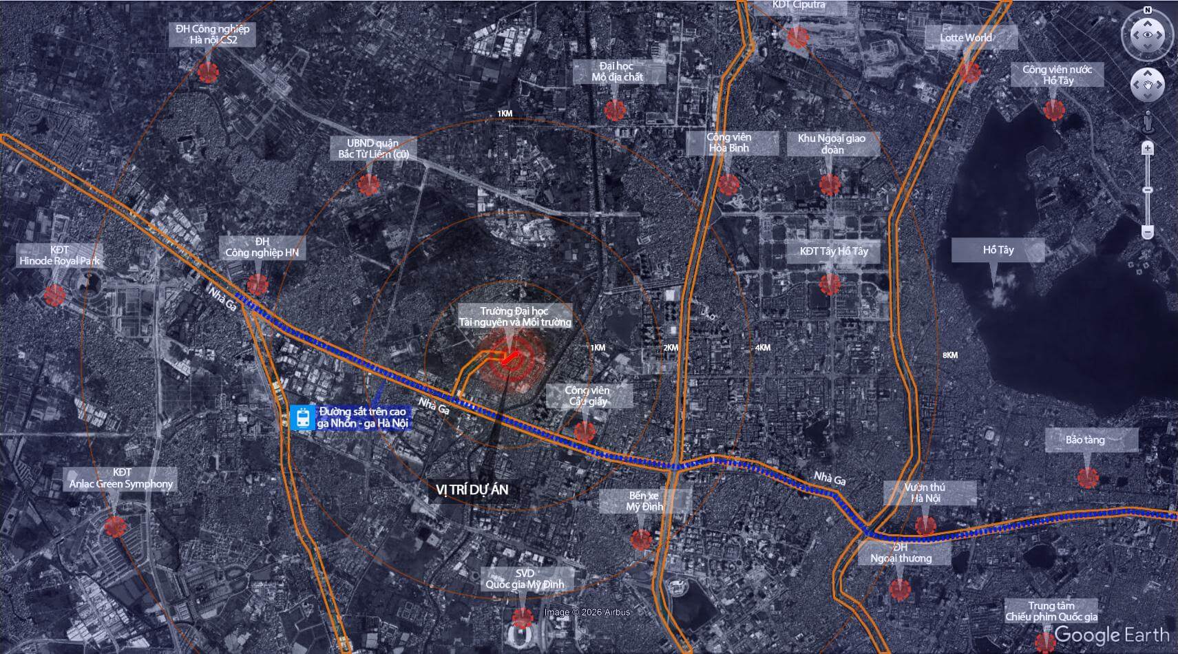 vị trí dự án metro grand street phú diễn